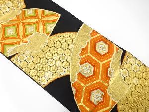 アンティーク　扇面に古典柄織り出し袋帯（着用可）